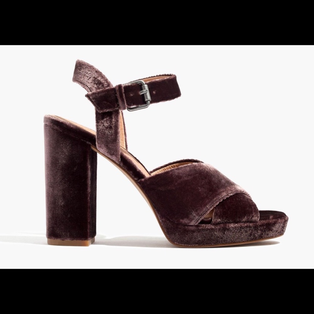 Madewell Vanessa velvet high heel sandal